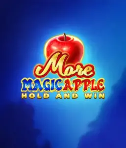 Enter the magical realm of More Magic Apple Hold and Win Slot by 3 Oaks Gaming, showcasing a shimmering red apple on a vivid blue background. This graphic captures the magical theme of the game. Suited for fans of fantasy, the vibrant visuals and appealing design make this slot stand out. 