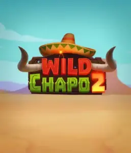 Embark on the lively Mexican desert with Wild Chapo 2 slot by Relax Gaming, featuring a whimsical bull wearing a sombrero amid a serene desert backdrop. This graphic conveys the excitement and culture of the game, ideal for fans of animated adventure slots, delivering a captivating adventure.